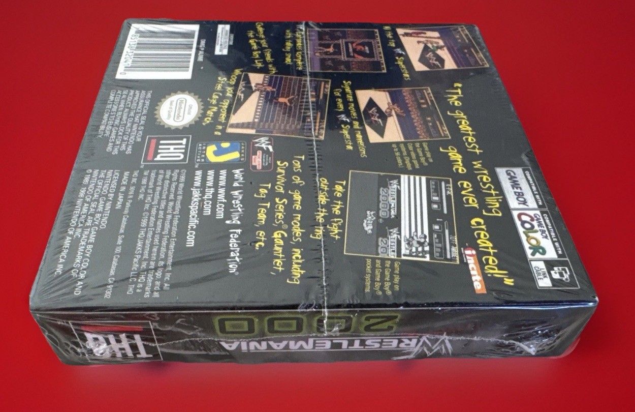 SEALED WWF Wrestlemania 2000 Game Boy Color GBC Nintendo 1999 The Rock Mankind