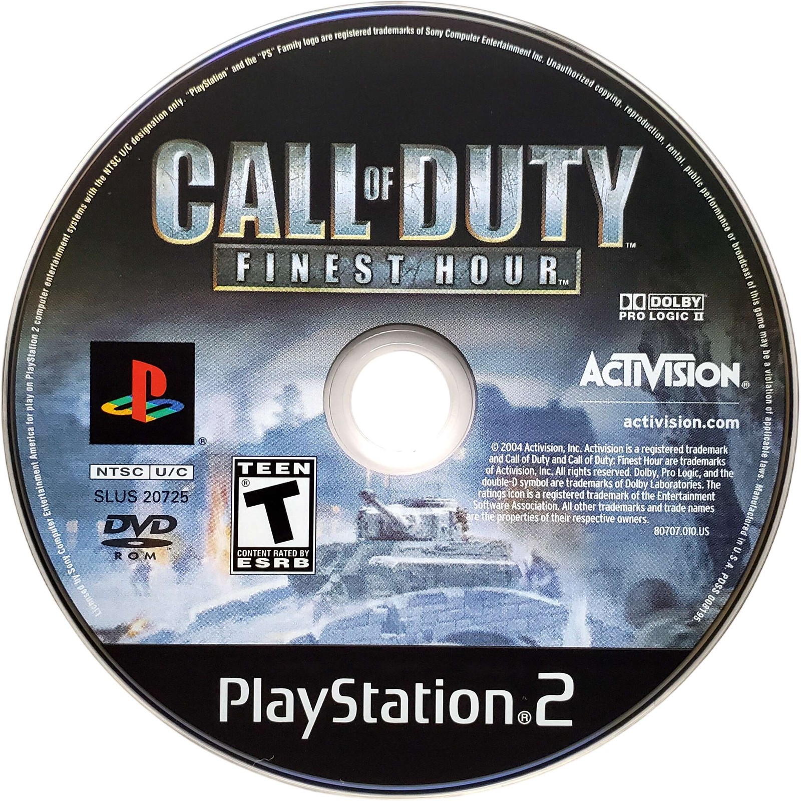 Call Of Duty Finest Hour – Sony Playstation 2 Pristine Tested Authentic