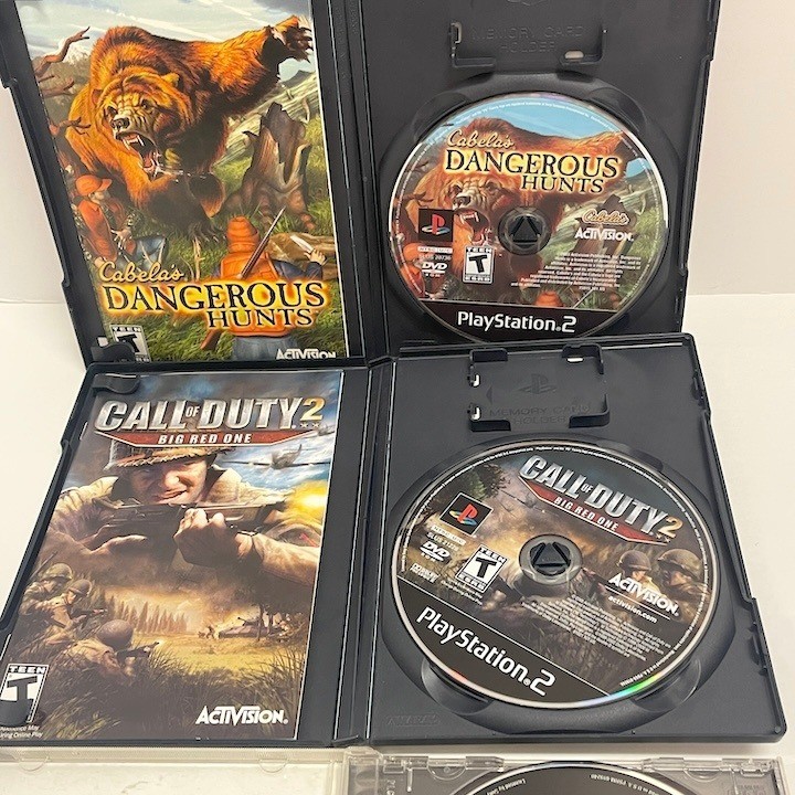 3 Vintage PS2 Ps1 Gems Call of Duty 2 Dangerous Hunts Dark Stone Untested