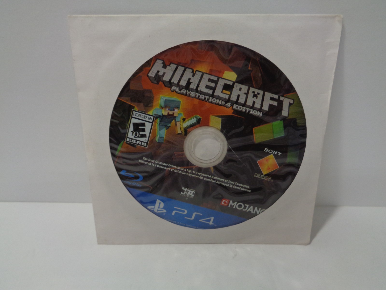 Minecraft (PlayStation 4, 2014) PlayStation 4 Edition Disc Only CLEAN DISC
