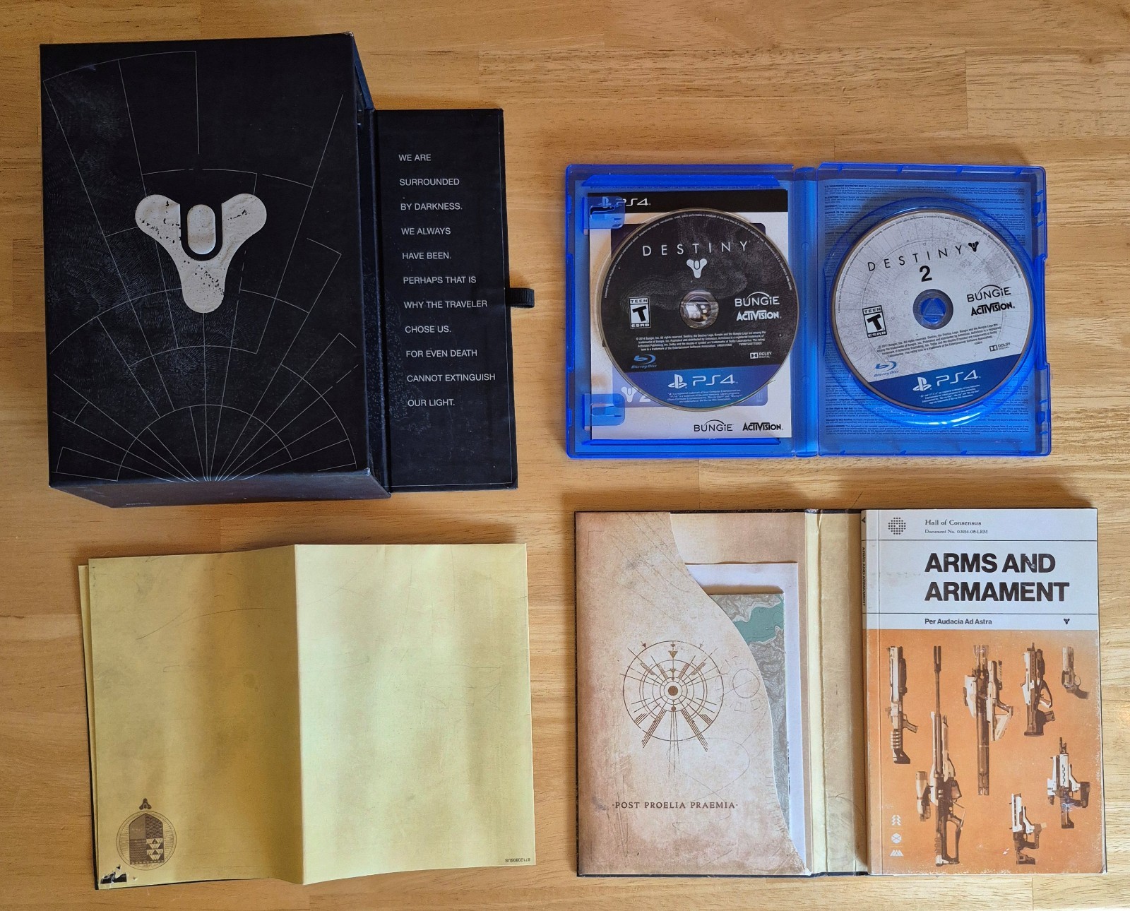 Destiny 1 & 2 The Taken King Collectors Edition Ps4 Tested Working 2 discs
