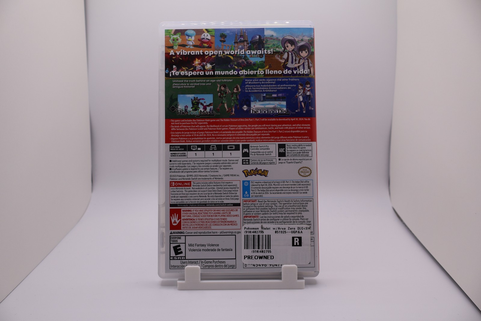 Pokemon Violet + The Hidden Treasure of Area Zero Bundle (Game+DLC) -…