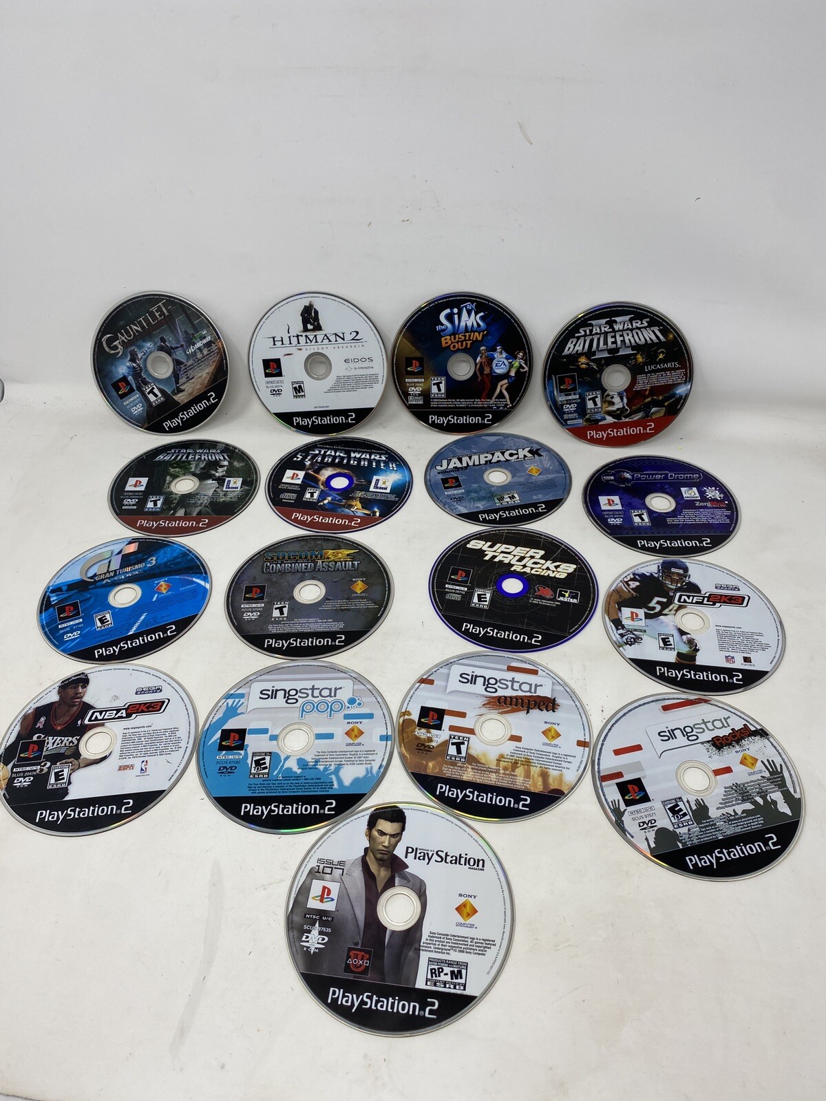 Lot of 17 Playstation 2 Games (PS2) Various Titles-Disc Only Untested Ships Fast