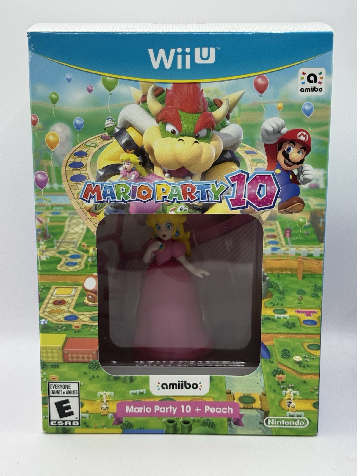 Brand New Mario Party 10 + Princess Peach Amiibo Bundle (Nintendo Wii U) SEALED