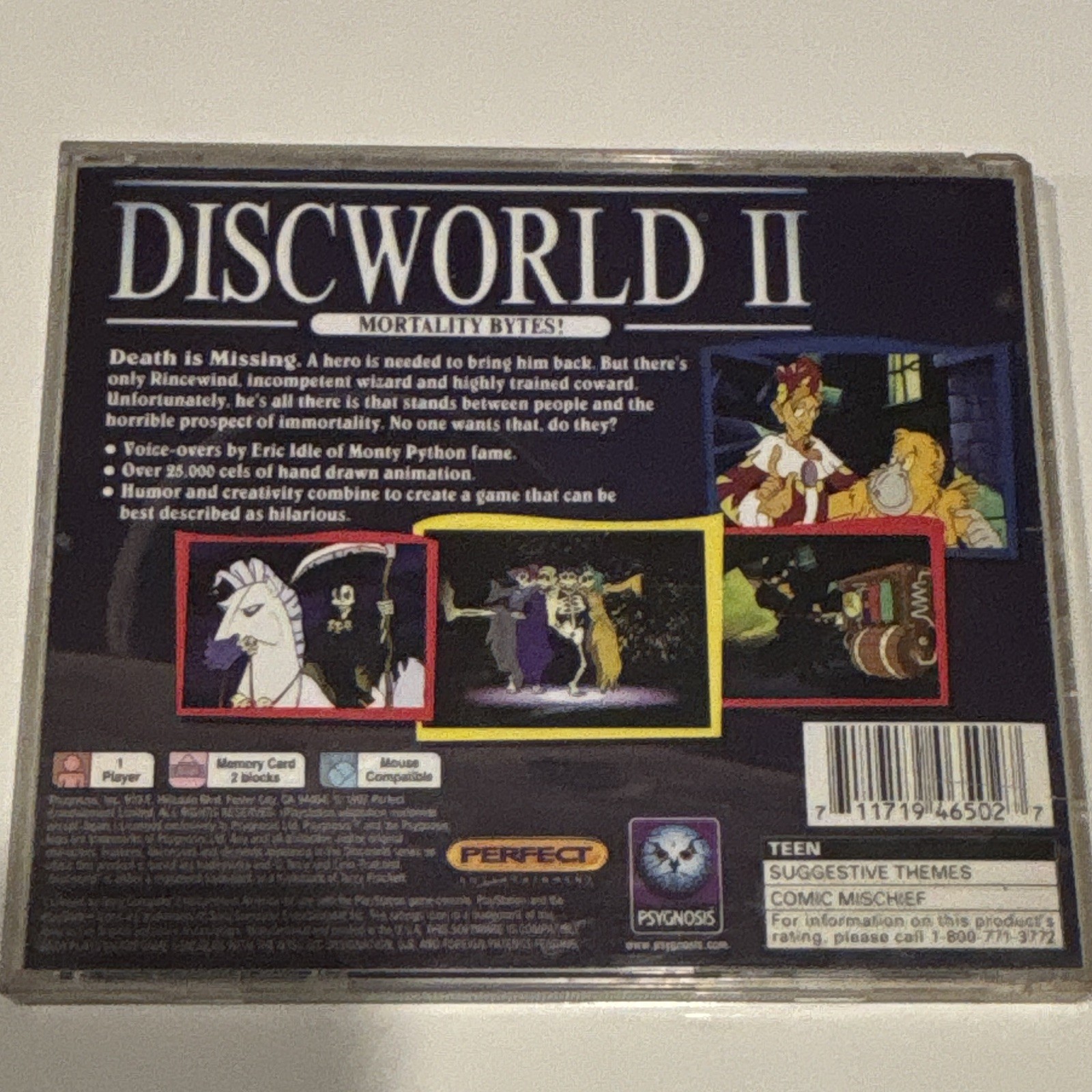 Psygnosis Discworld II: Mortality Bytes! (Sony PlayStation 1 PS1) NTSC-U/C