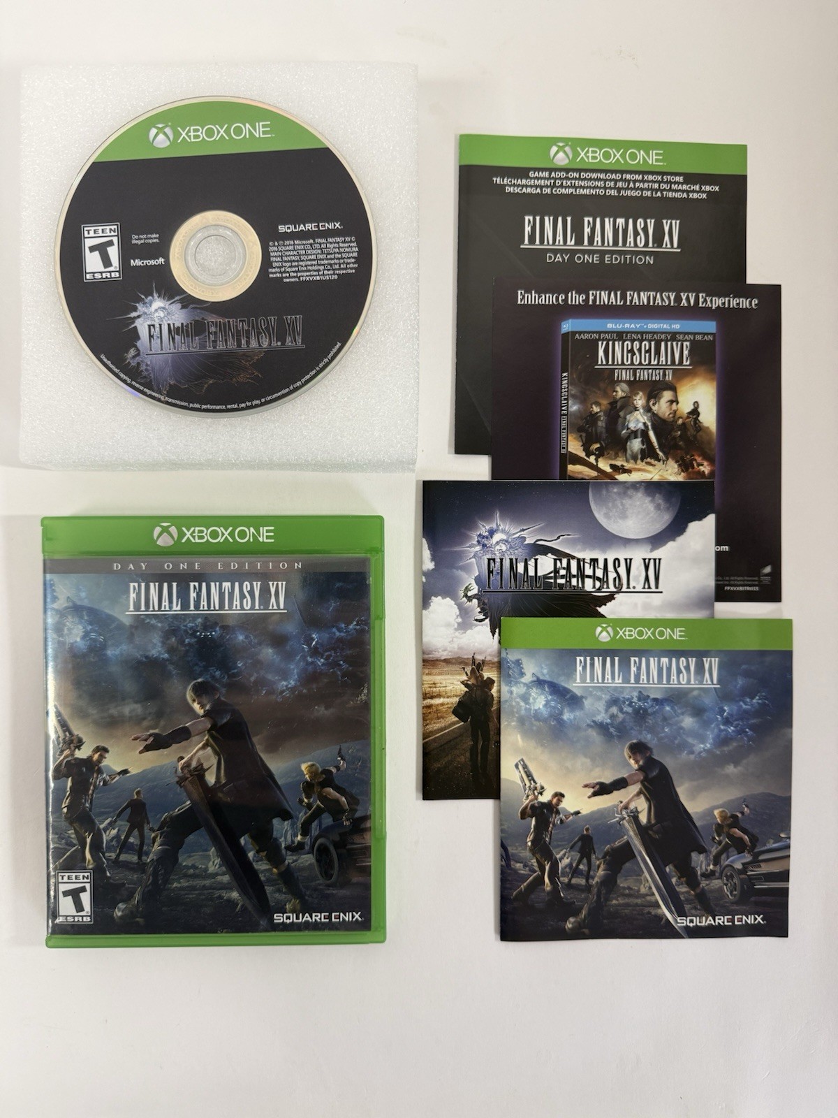 Final Fantasy XV (Day One Ed.) (Xbox One) CIB Complete w/ Inserts – VGC – TESTED