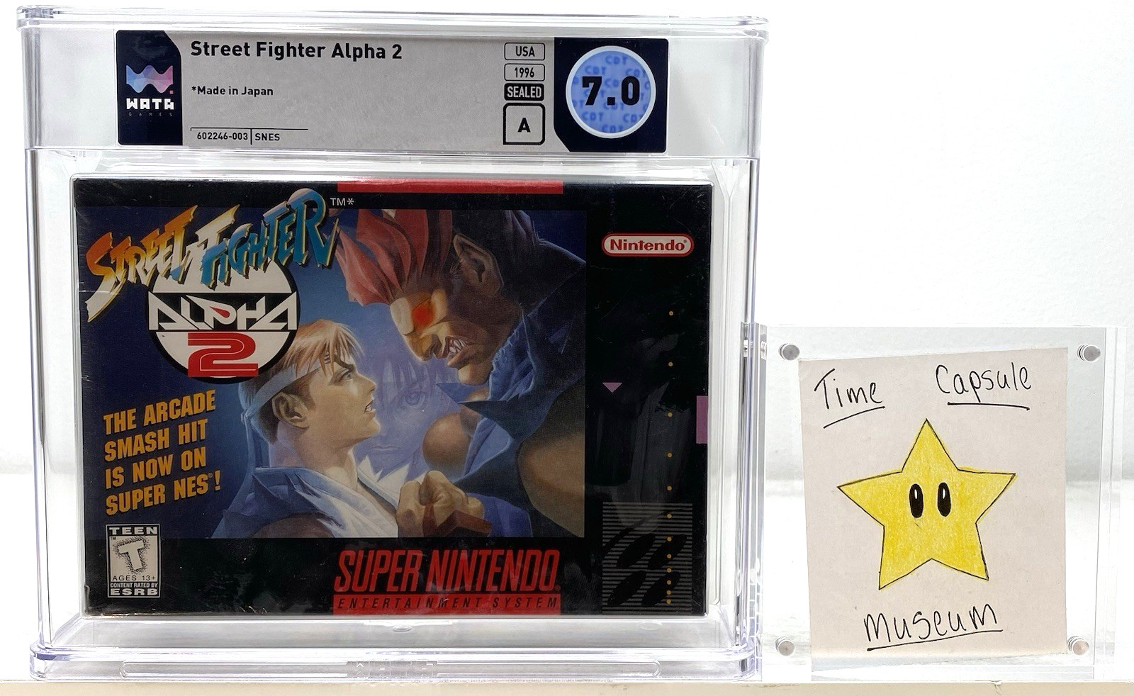 Street Fighter Alpha 2 Super Nintendo SNES New 1996 Sealed WATA Graded 7.0 A