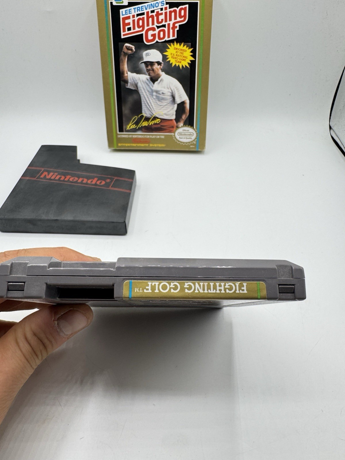 Lee Trevinos Fighting Golf NES Nintendo Game With Original Box No Manul