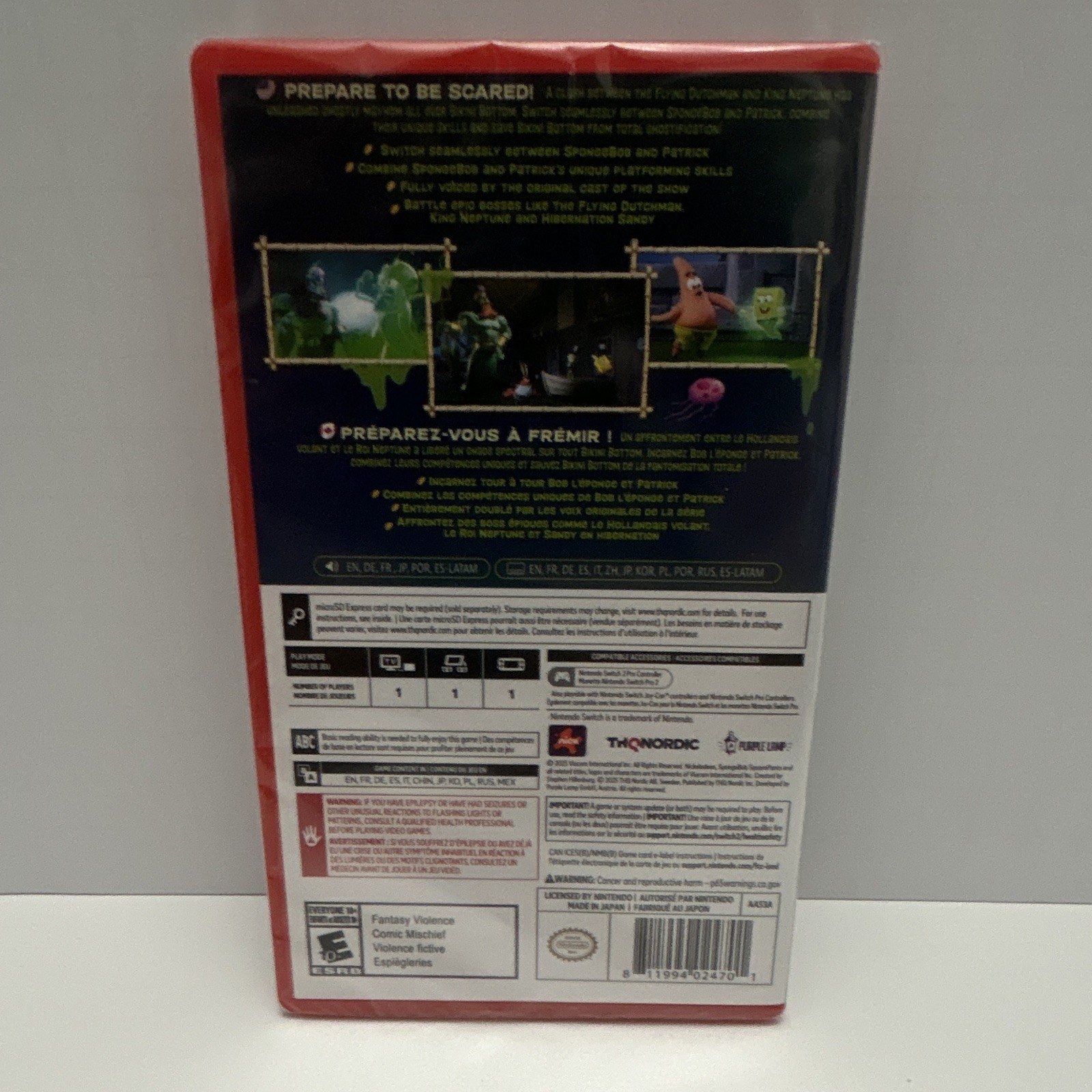 SpongeBob SquarePants: Titans of the Tide Nintendo Switch 2 Game-Key Card E10+