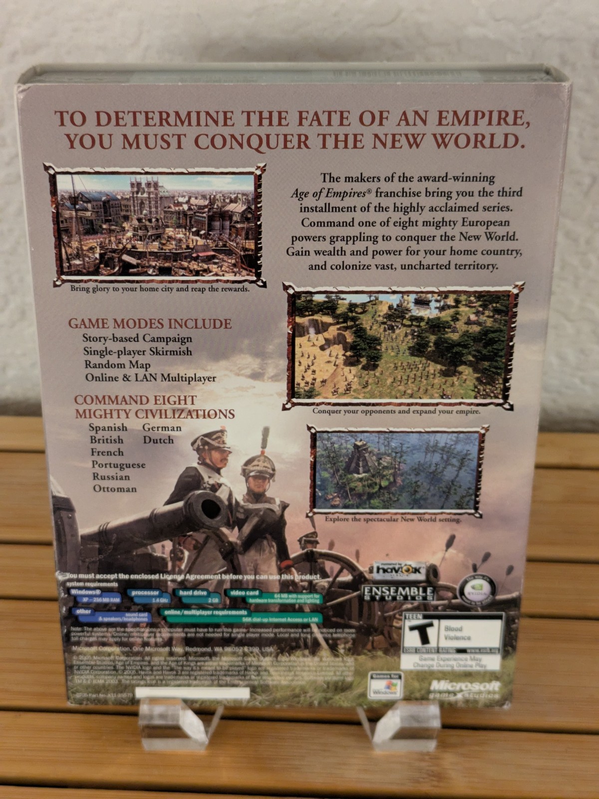 Age of Empires 3 III PC CD – ROM Microsoft Games 2005 New/Factory Sealed