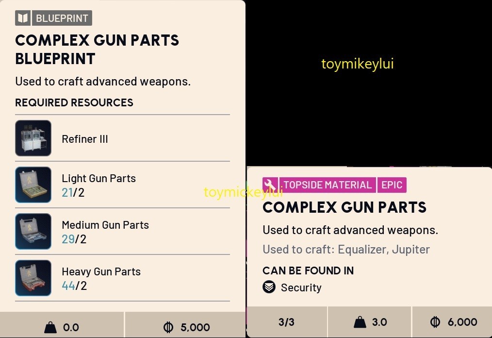 ✅ ARC RAIDERS ✅ COMPLEX GUN PARTS – USA SELLER