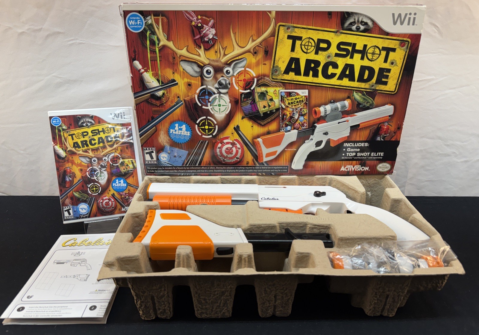 Nintendo Wii Top Shot Arcade Video 2011 Complete Blaster Complete in box!