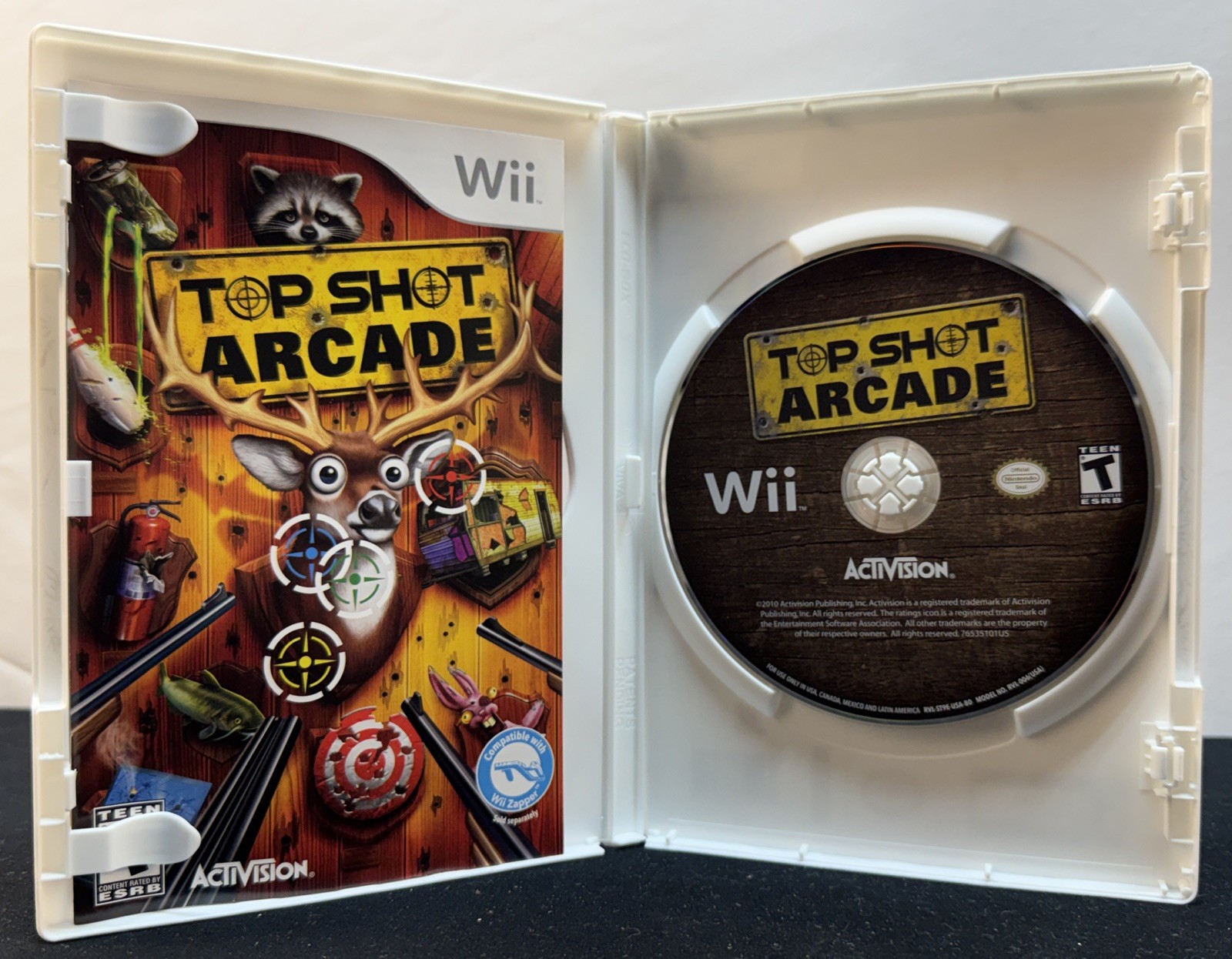 Nintendo Wii Top Shot Arcade Video 2011 Complete Blaster Complete in box!