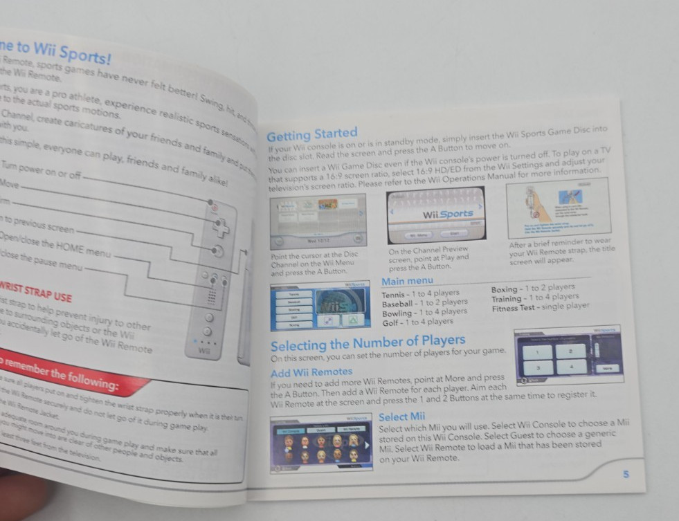 Wii Sports Nintendo Wii Original Sleeve & Manual Only NO GAME INCLUDED