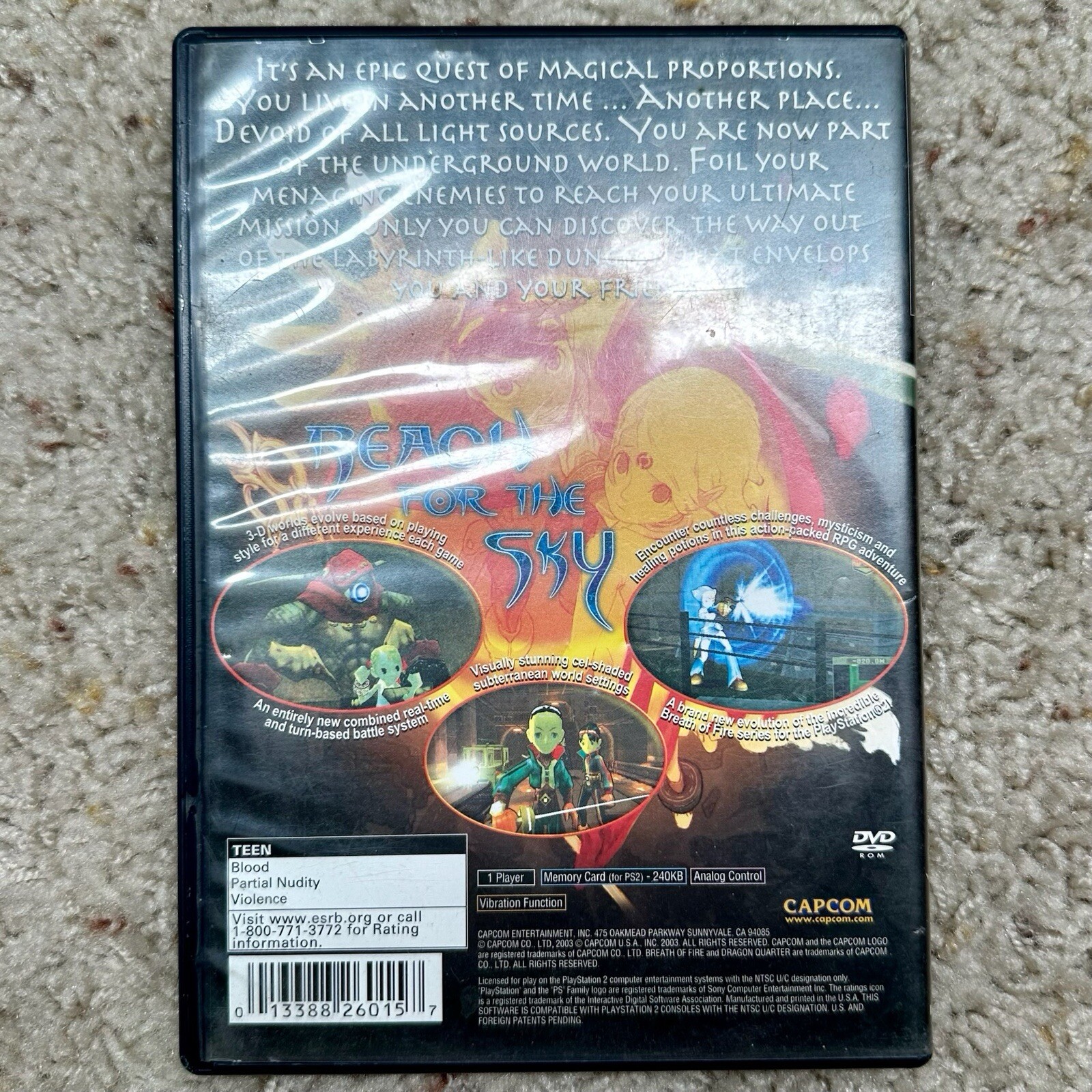 Breath Of Fire Dragon Quarter Playstation 2 PS2 PREOWNED COMPLETE CIB