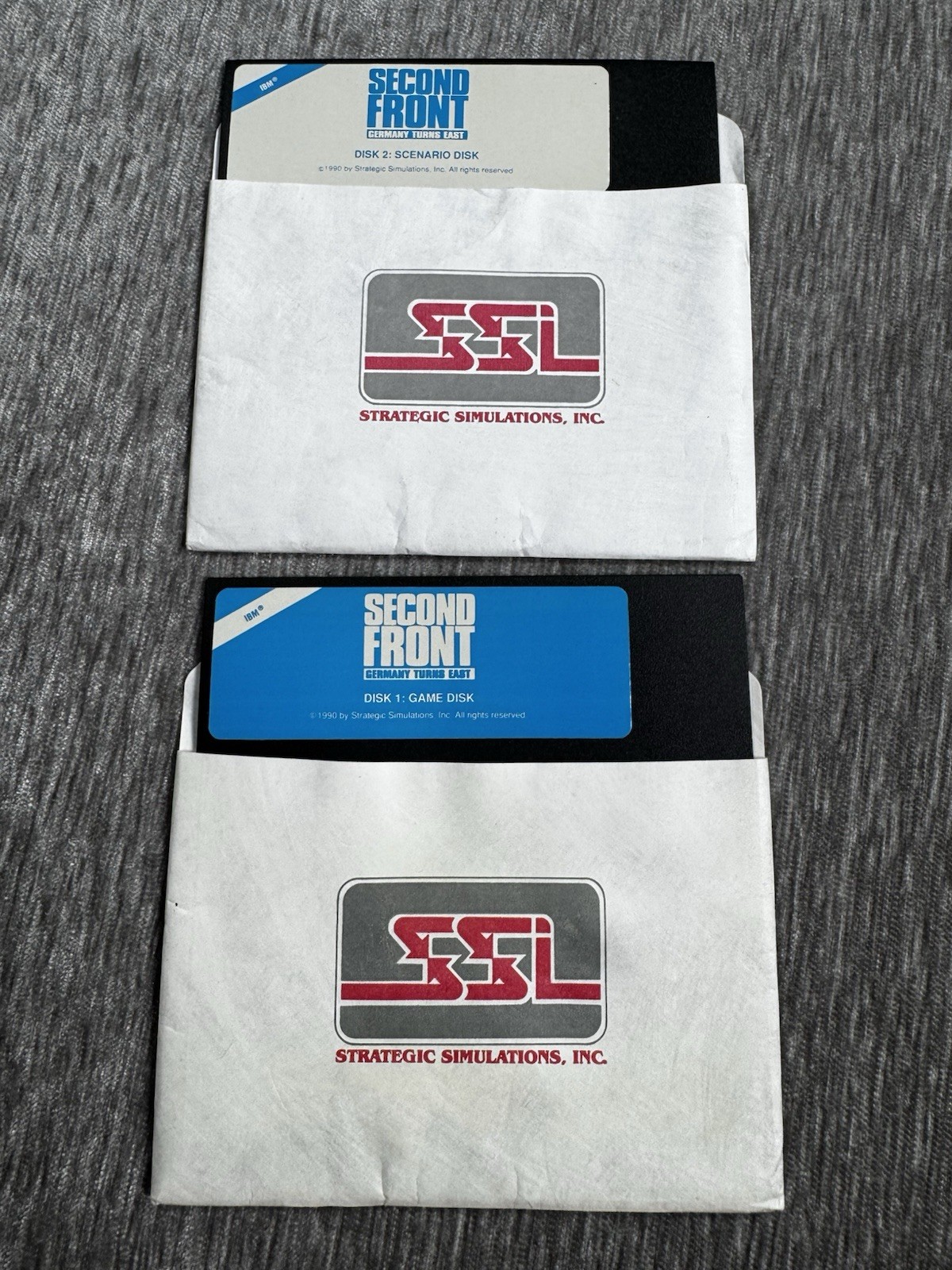 Second Front Germany Turns East 5.25″ Disc SSI 1990 IBM PC Game & Scenario Disks