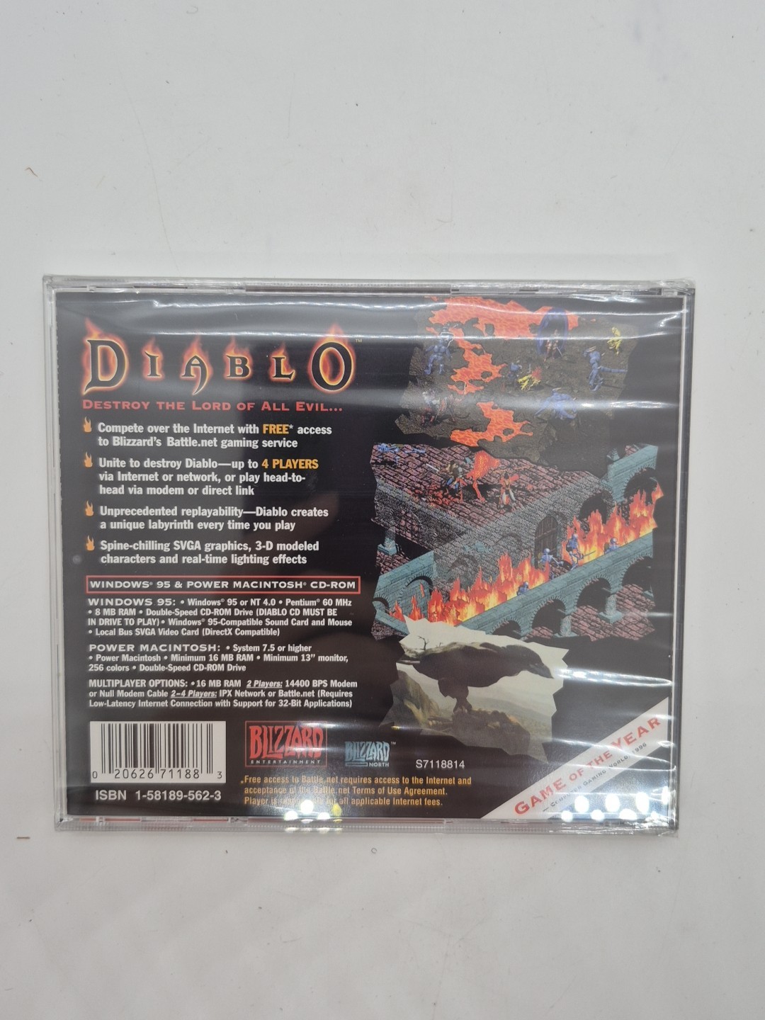 Sealed game Diablo (PC, 1996) Game of the Year Edition new open Big Box complete