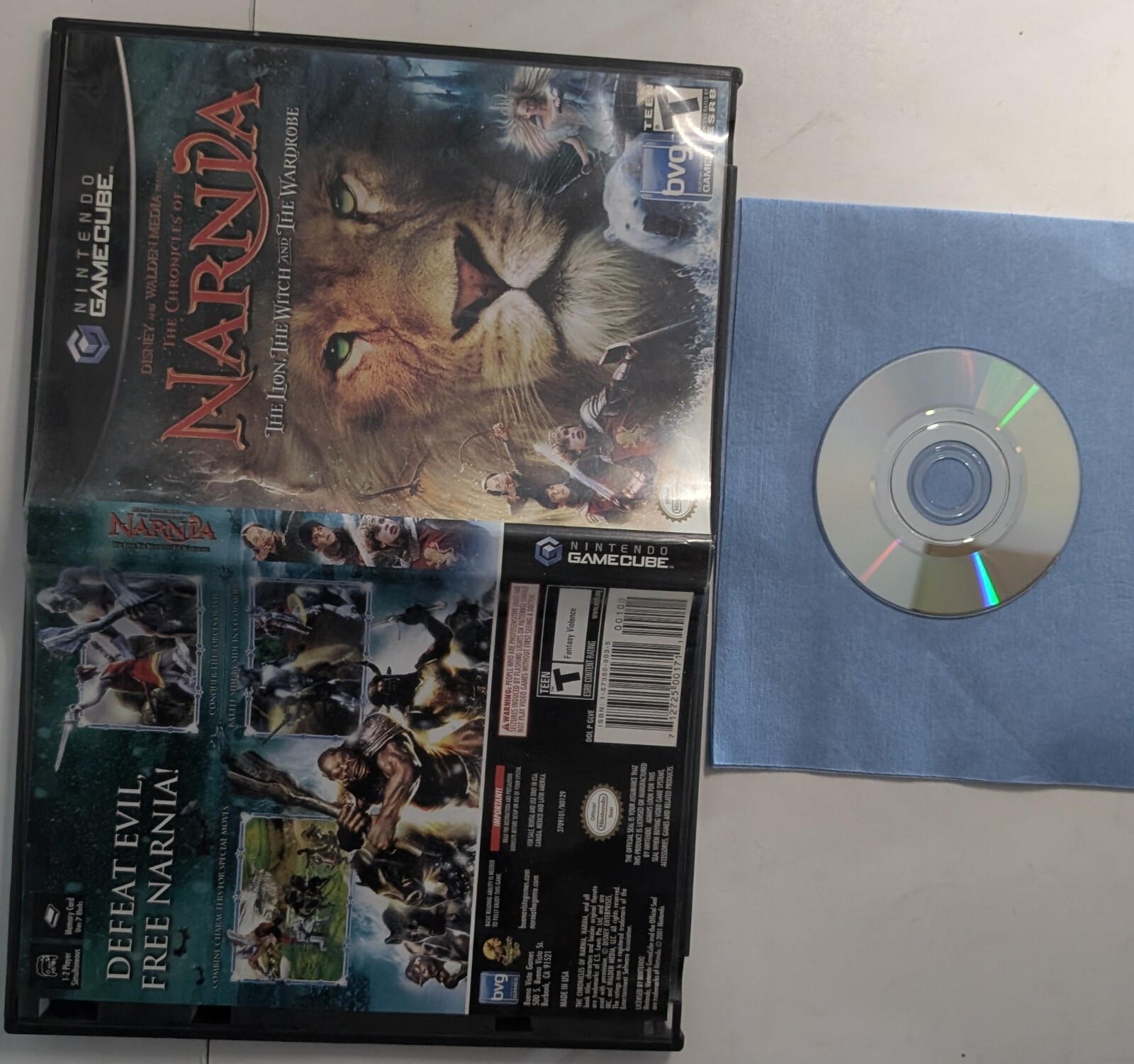 Chronicles of Narnia Nintendo GameCube Cib Tested and Working