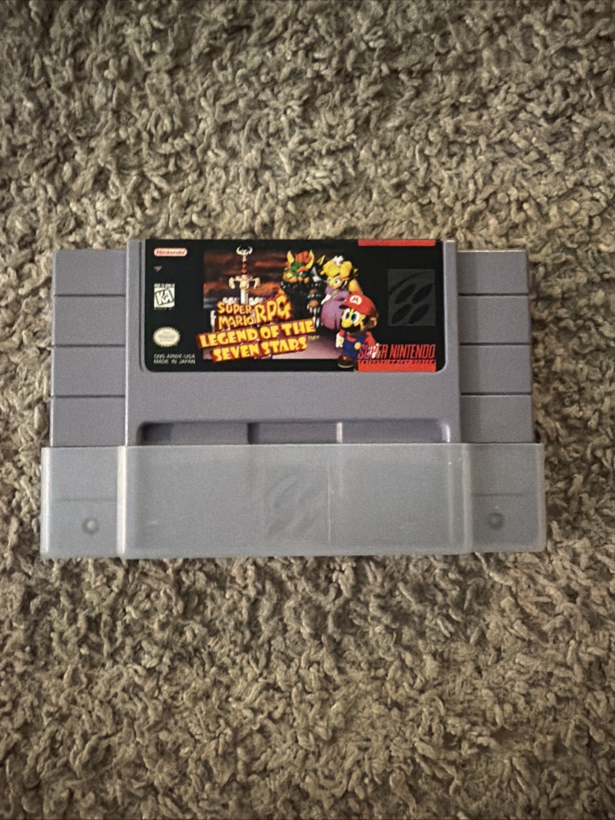 Super Mario RPG Legend of The Seven Stars Nintendo SNES Video Game Cartridge