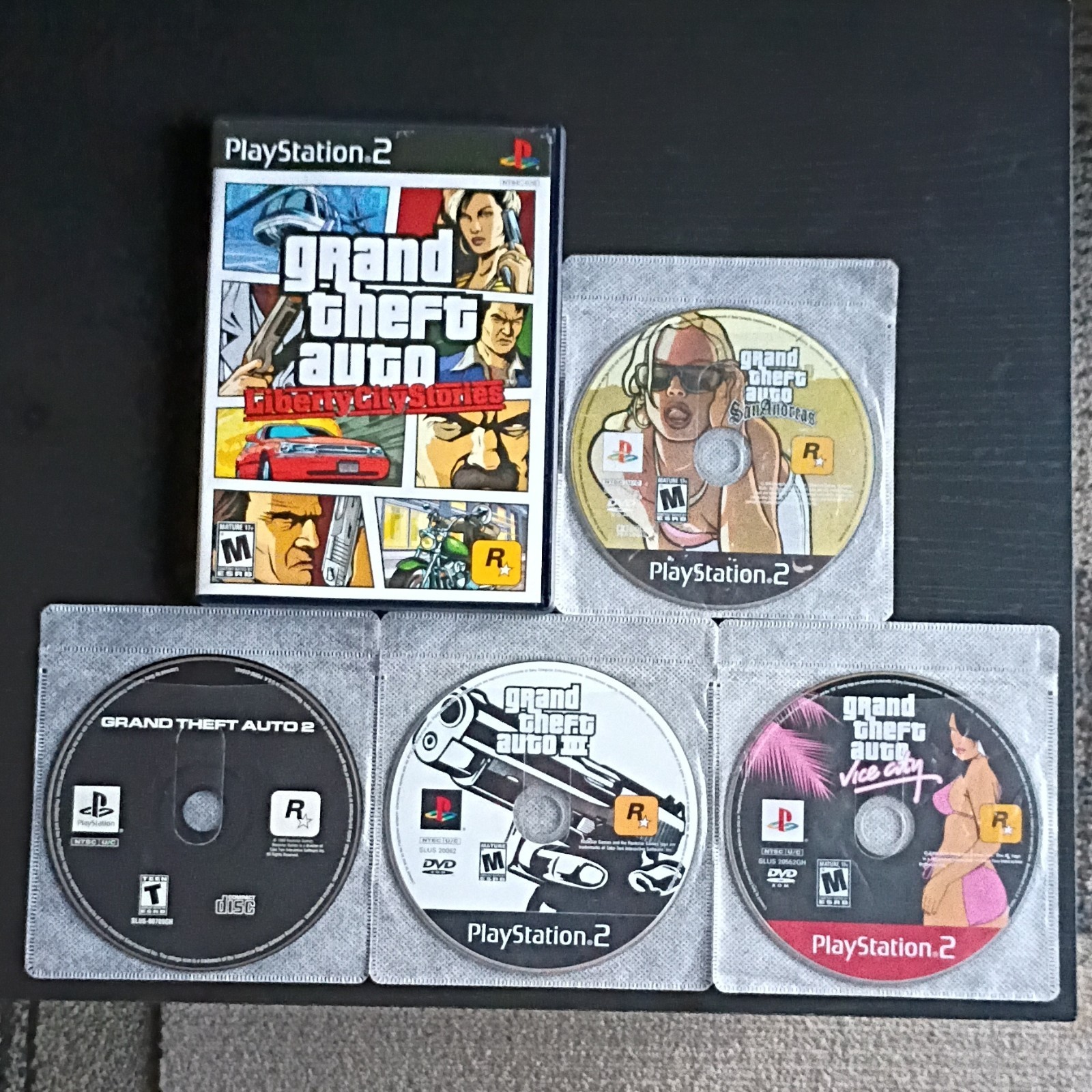 PS2 GTA Lovers Lot-GTA 2, 3, Liberty City Stories, Vice City, San Andreas/Tested