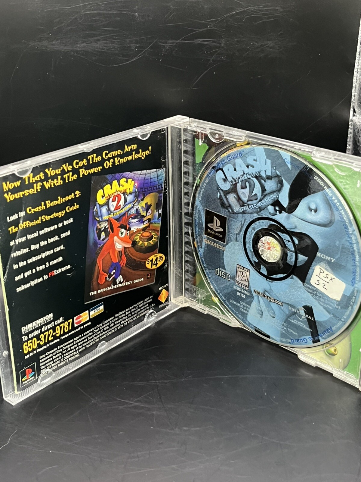 Crash Bandicoot 2 – Sony PlayStation 1 PS1 Black Holo Cover CIB Tested