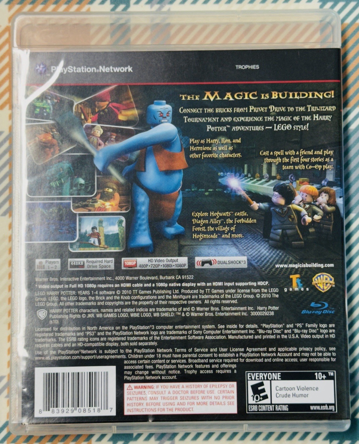 LEGO Harry Potter: Years 1-4 (Sony PlayStation 3, 2010) Complete w/ manual