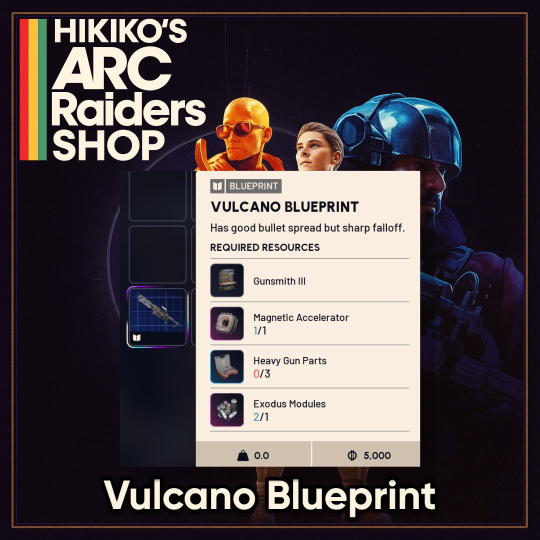 ARC Raiders | Vulcano Blueprint | Fast & Secure | All Platforms ⚡