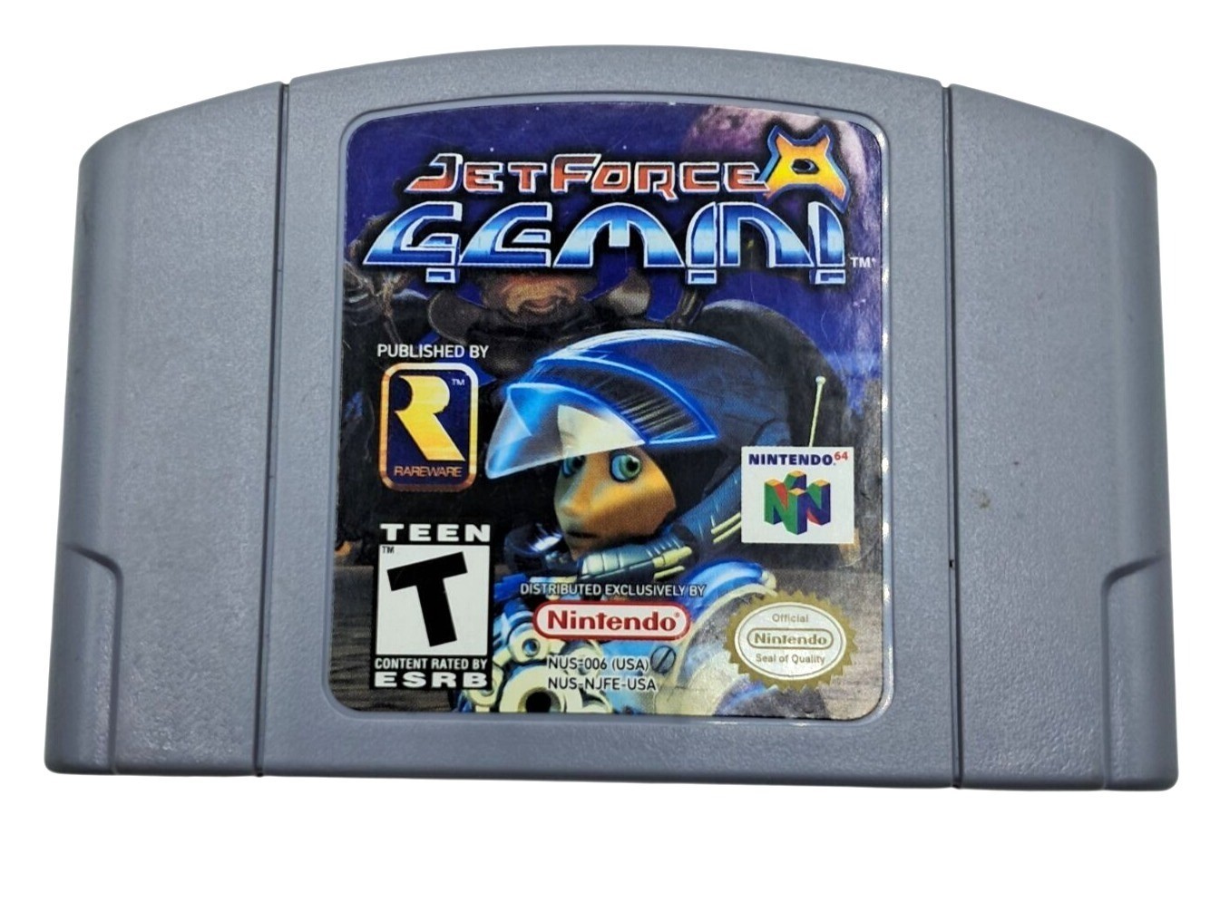 Rareware Jet Force Gemini Nintendo 64 N64 Grey Action Shooter Game Cartridge