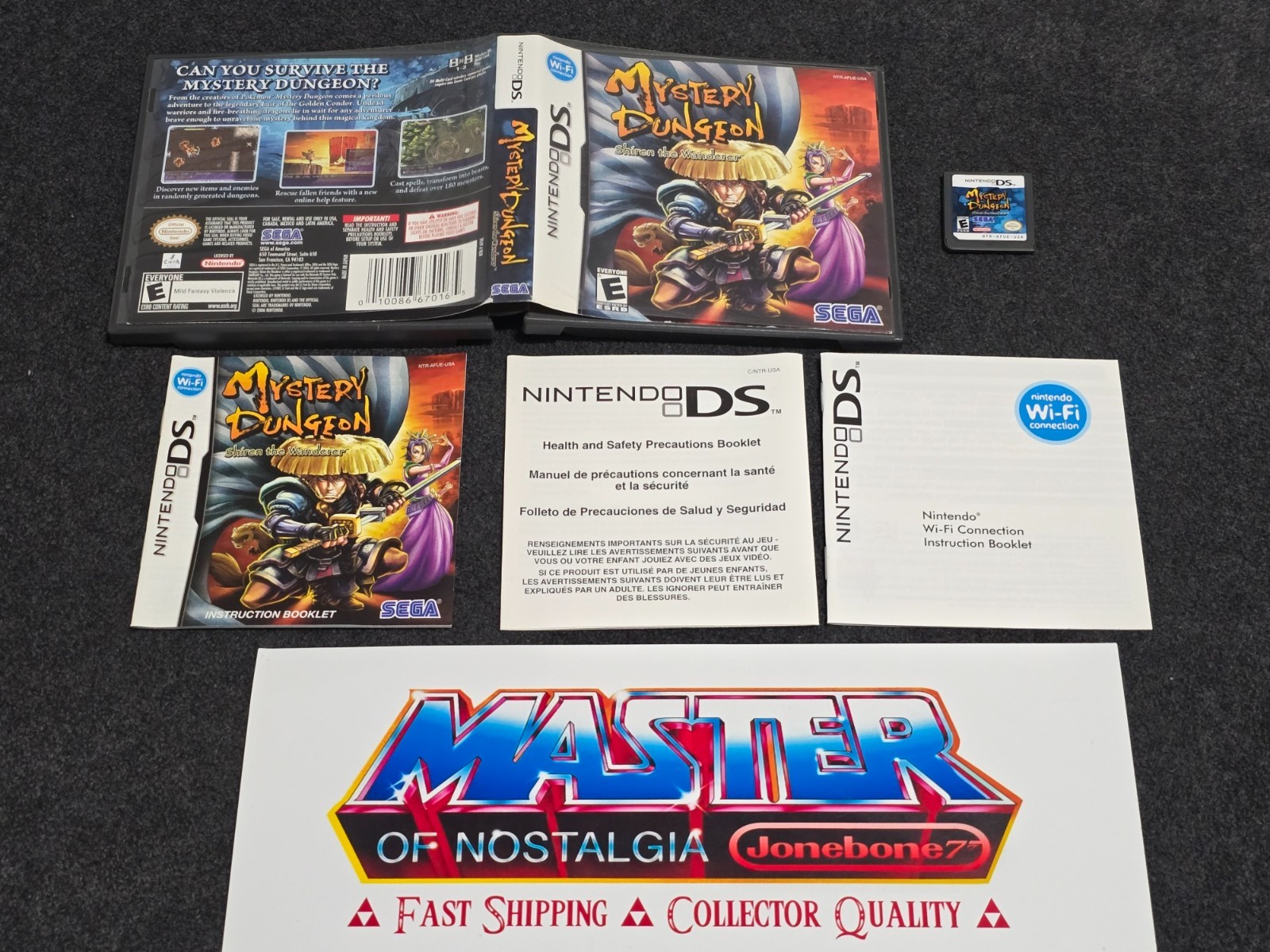 Nintendo DS Mystery Dungeon SHIREN The WANDERER Complete CIB Case Game Rare