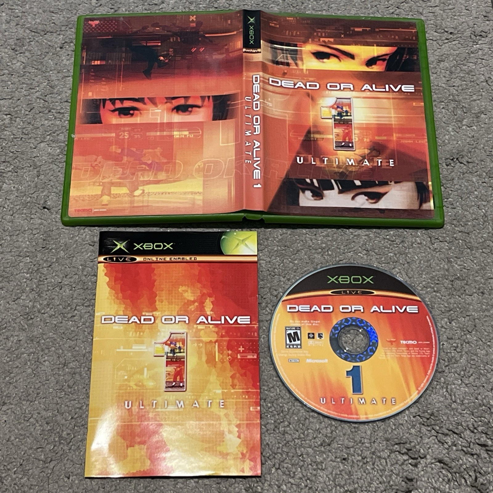 Dead or Alive 1 Ultimate (Microsoft Xbox, 2004) Complete CIB w/ Manual