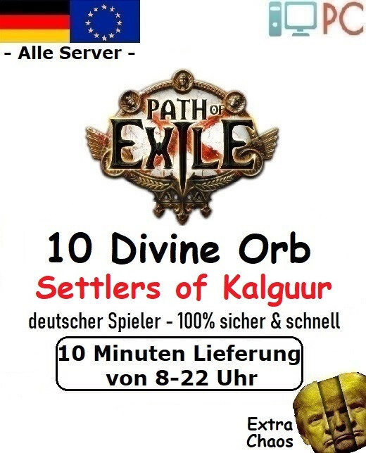 10 Divine Orb – Settlers League Softcore PC PoE Path of Exile – Blitzlieferung