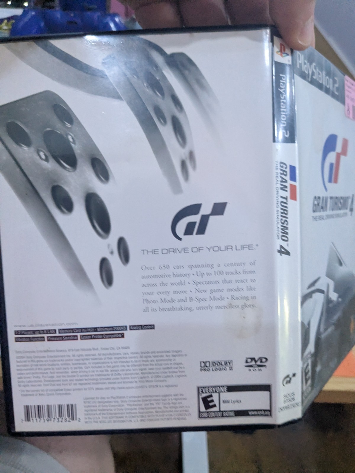 W1 Gran Turismo 4 – Sony PlayStation 2 Complete Black Label Art Work Damage