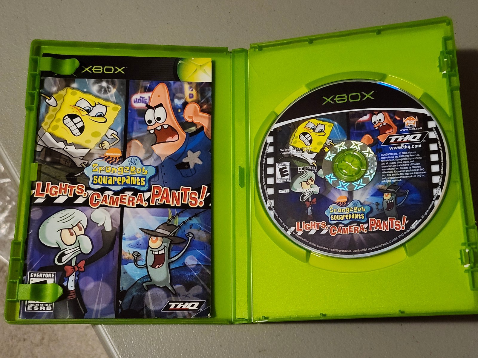 SpongeBob SquarePants: Lights, Camera, Pants (Microsoft Xbox, 2005) CIB