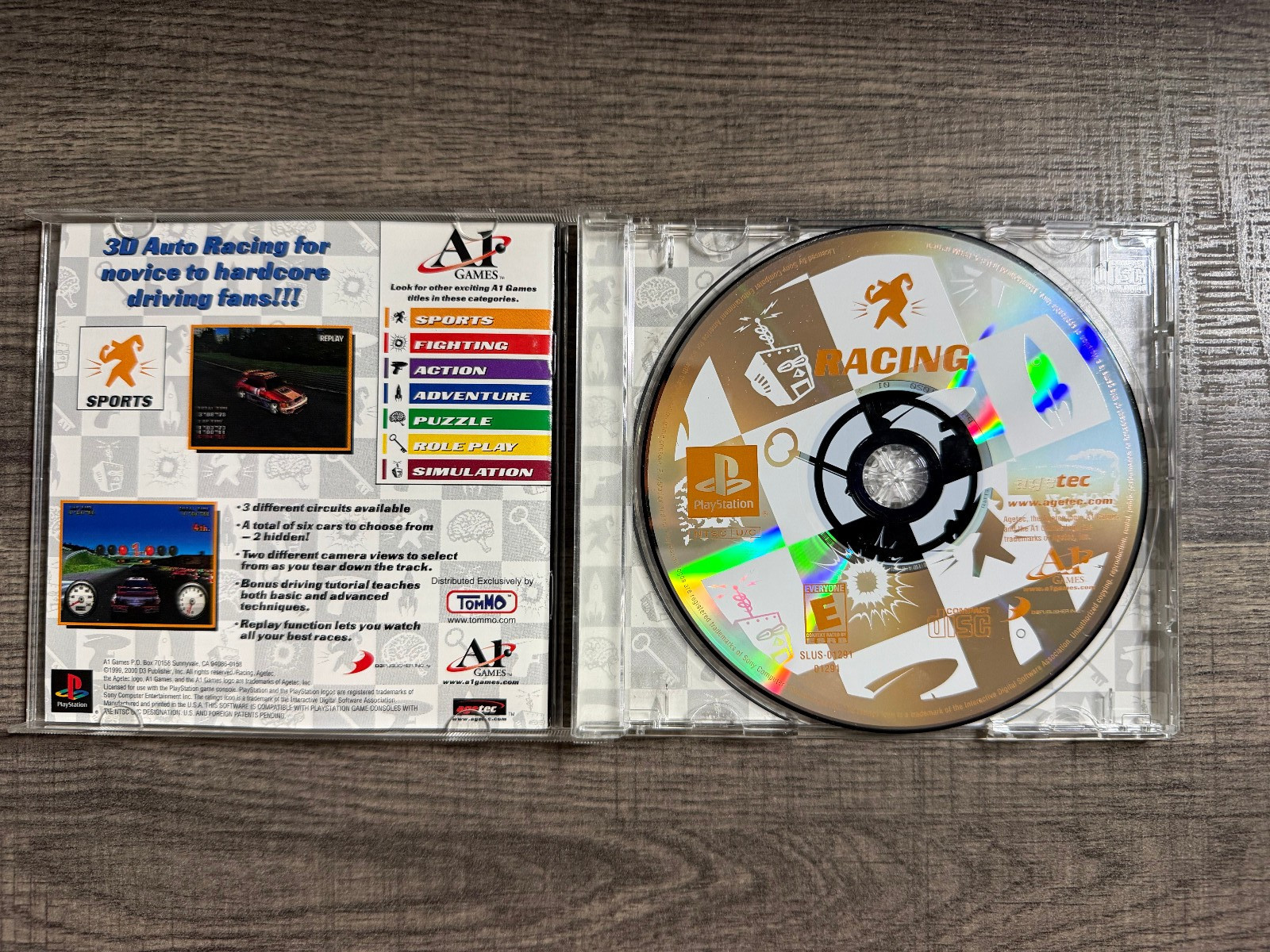 Racing – Sony Playstation 1 PS1 – A1 Games – Acceptable Condition