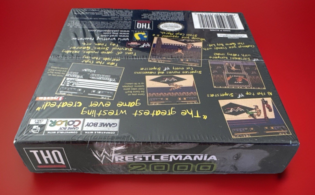 SEALED WWF Wrestlemania 2000 Game Boy Color GBC Nintendo 1999 The Rock Mankind