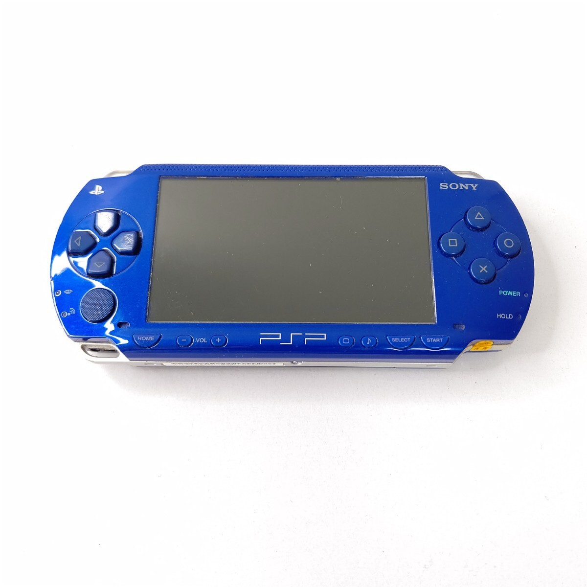 SONY PSP1000 Portable Game Console Metallic Blue Screen Scratches Tested Buttons