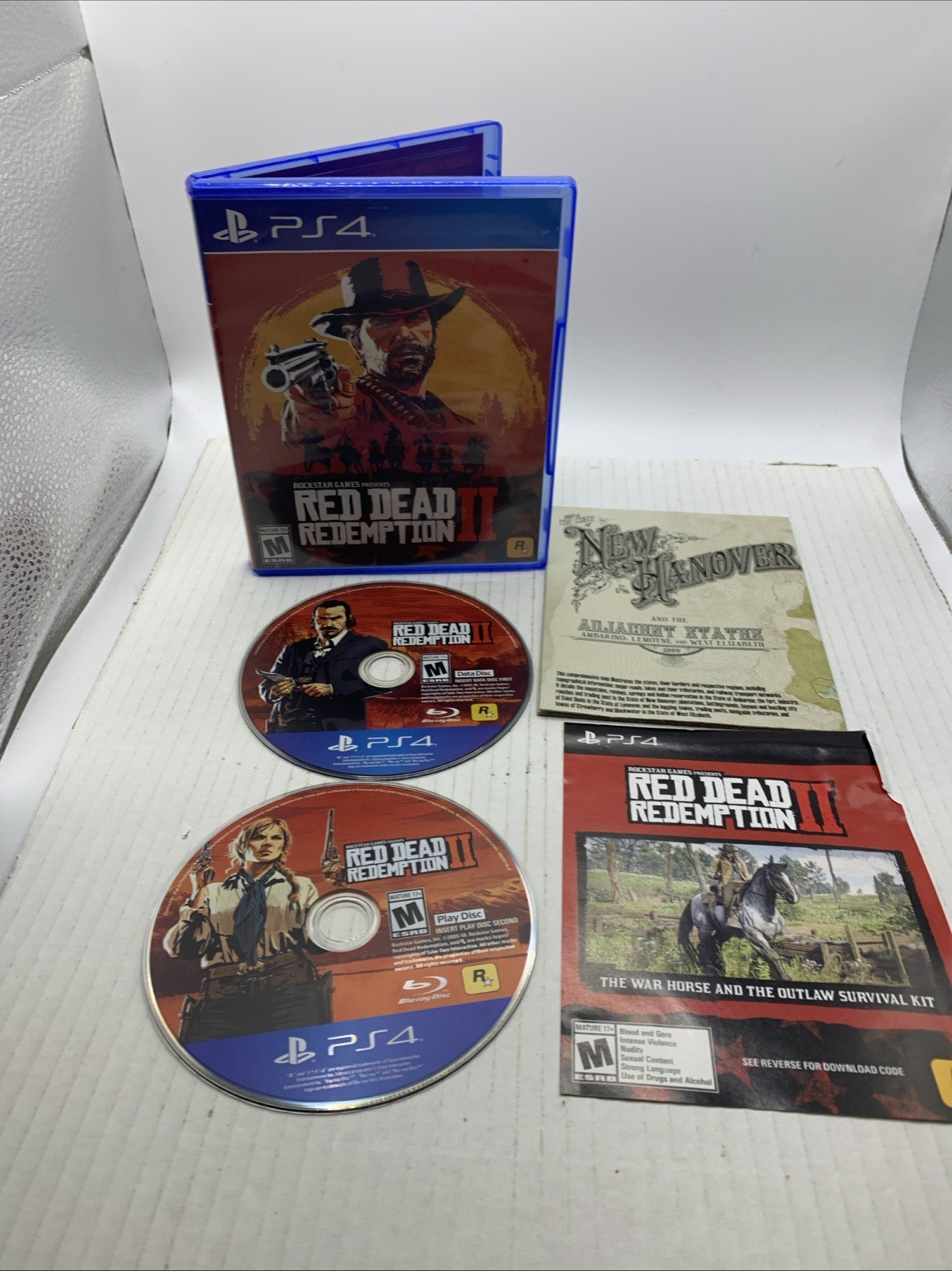 Mint Discs Red Dead Redemption 2 (Sony PlayStation 4 PS4, 2018) Includes Poster
