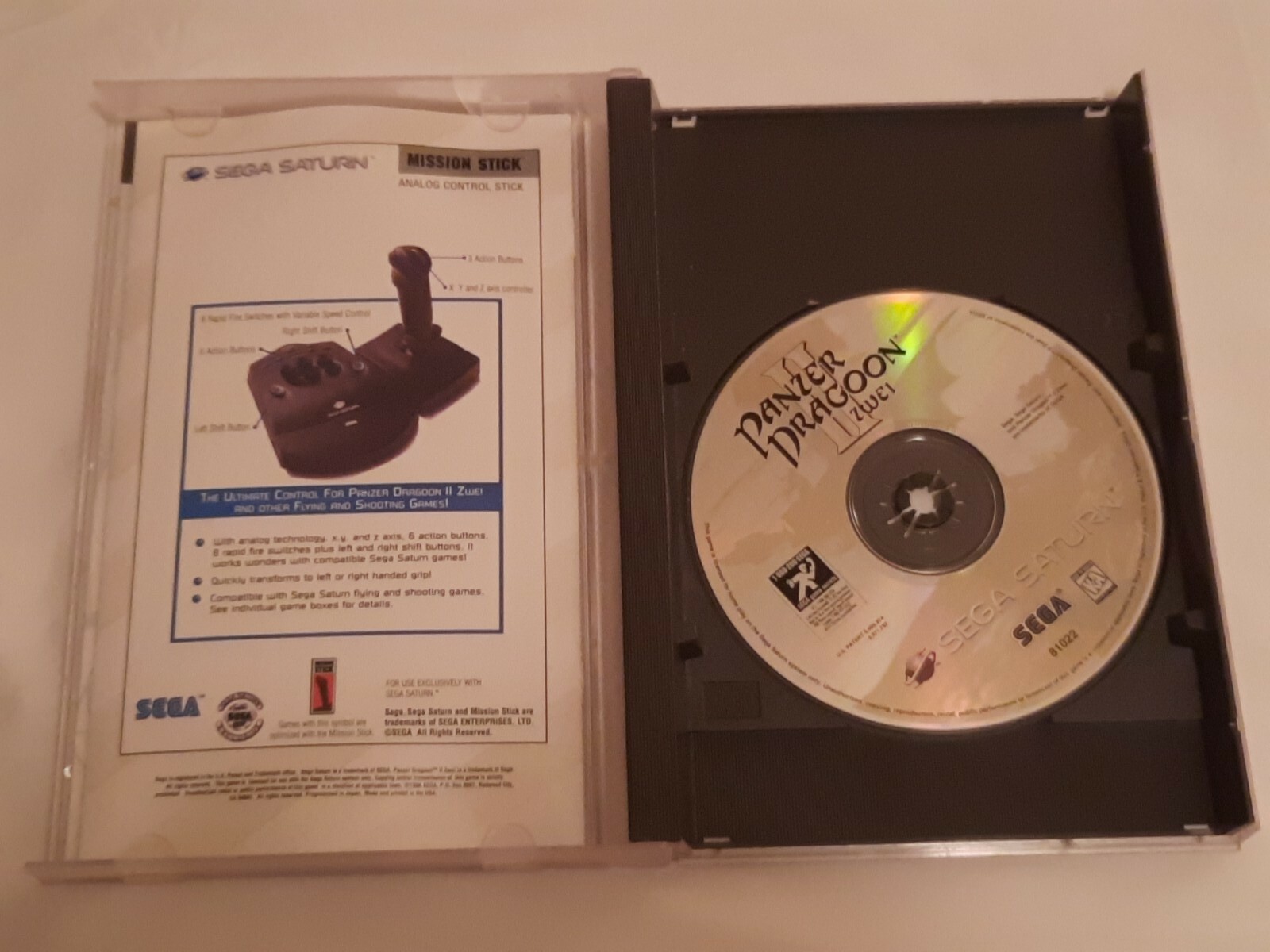 Panzer Dragoon II Zwei(Sega Saturn, 1996)Gd condition*READ DESCRIPTION*U.S Buyer