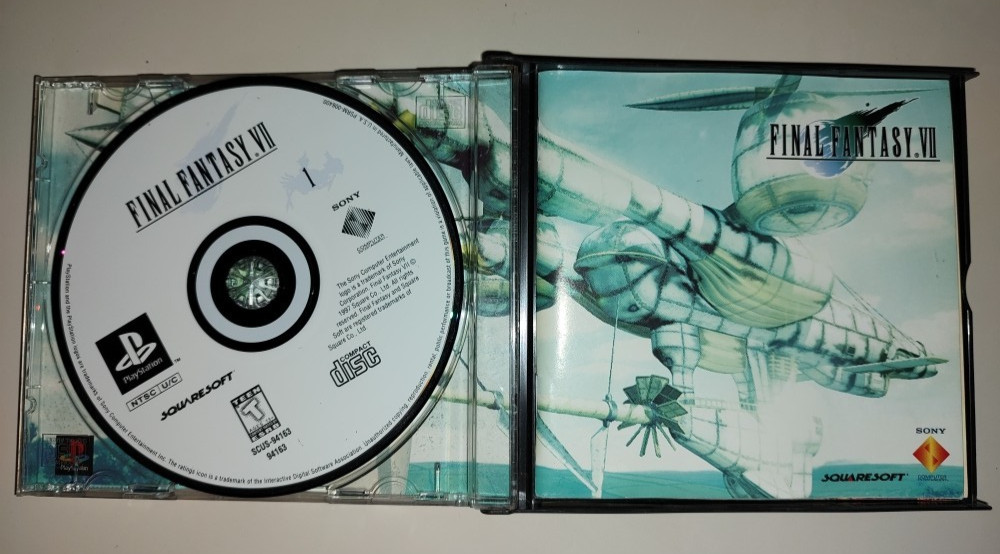 PlayStation 1 Black Label Final Fantasy VII Greatest Hits 3 Dicks & Manual See d