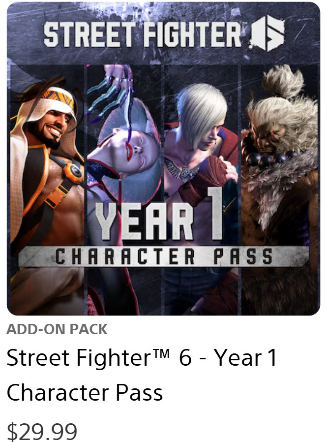 PHYSICAL PAPER-DLC ONLY-NO GAME-Street Fighter 6 PLAYSTATION PS5. PHYSICAL PAPER