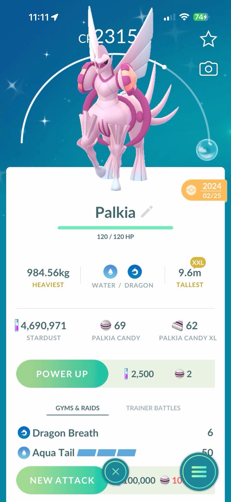 Shiny Palkia ORIGIN XXL SIZE ✨super Rare✨