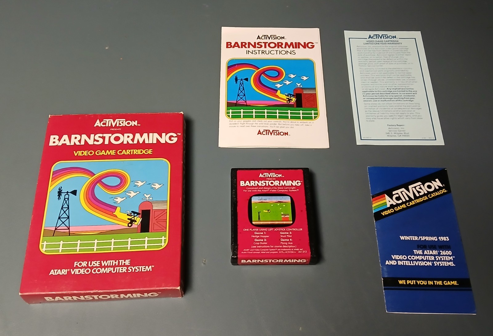 Atari 2600 Barnstorming By Activision Complete In Box (CIB) With Manual & More