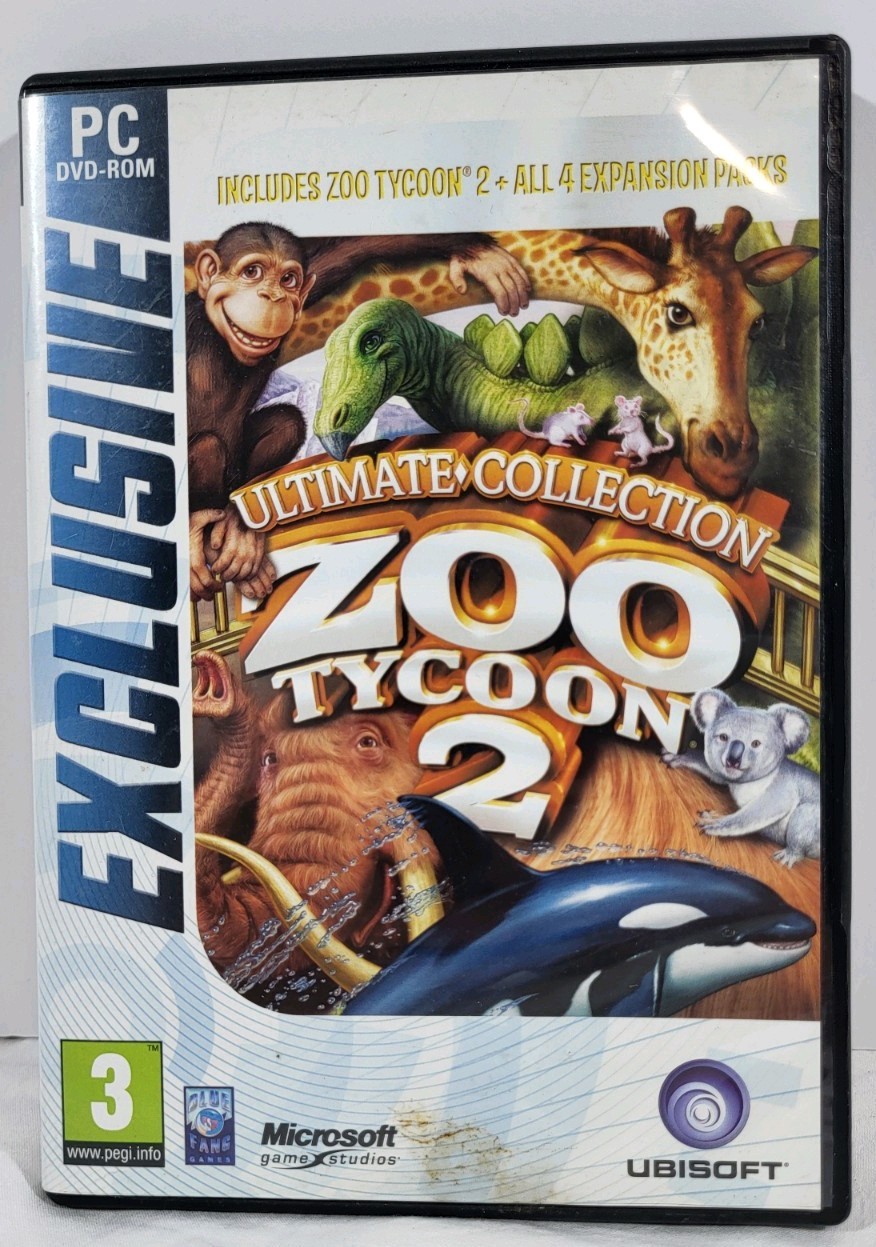 Zoo Tycoon 2 Ultimate Collection PC Game Complete with All 3 Discs – No Manual