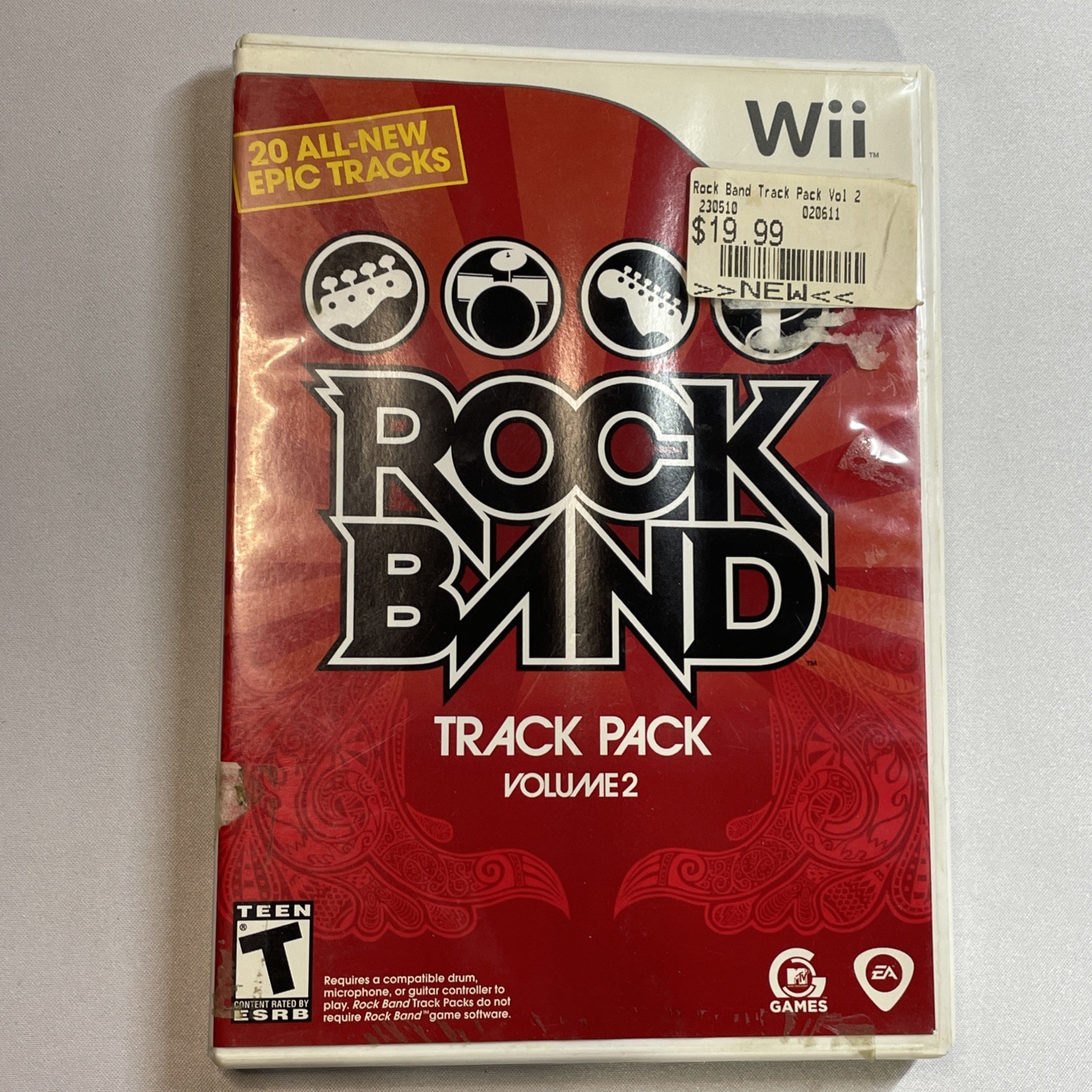 Nintendo Wii Rock Band LOT with 4 Games And Some Accessories Mostly TESTED