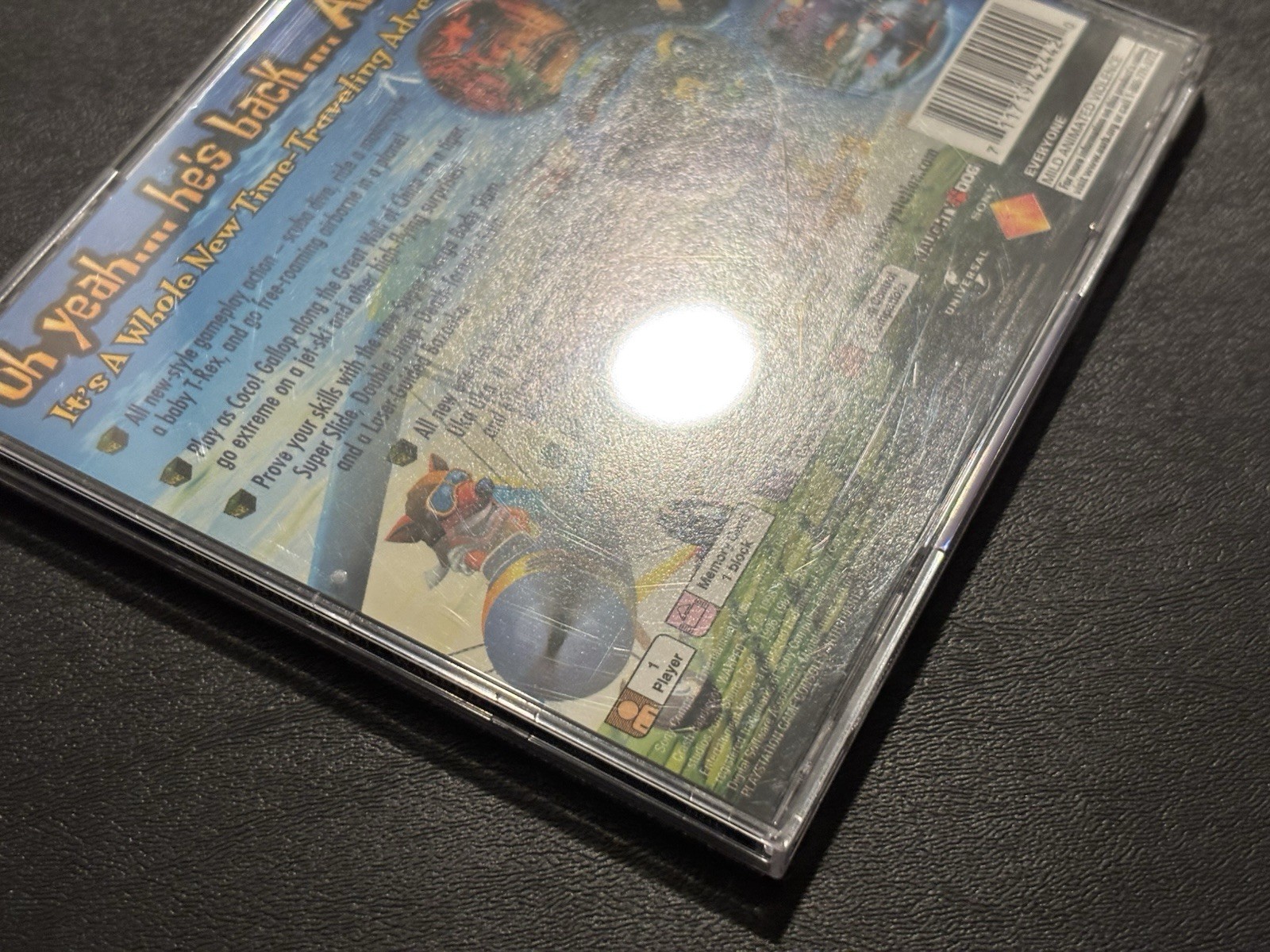 Crash Bandicoot Warped (Sony PlayStation 1, PS1 1998) Black Label CIB Complete