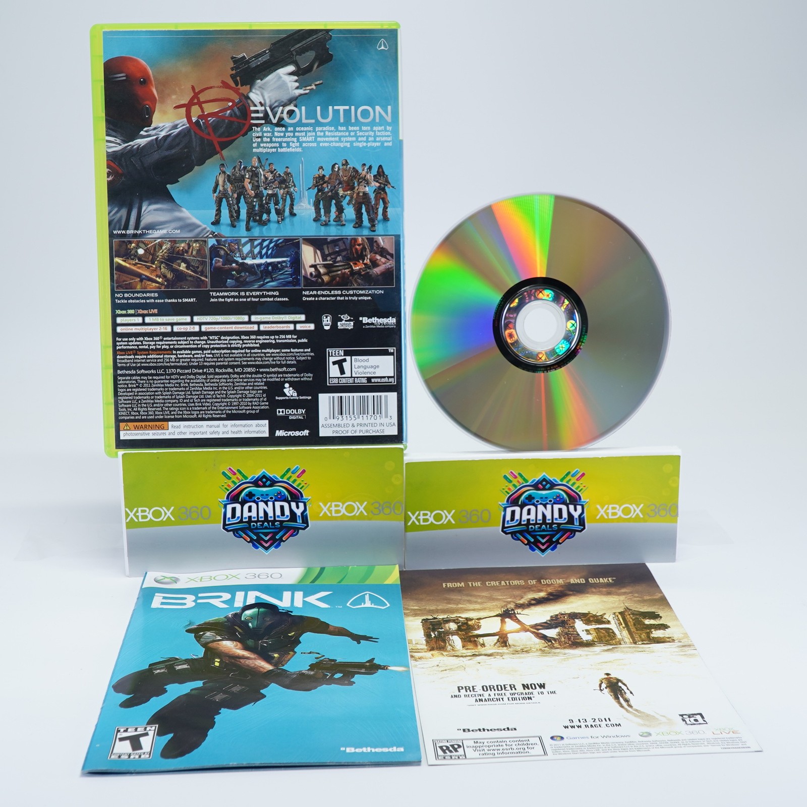 Brink CIB W/ Manual – Tested – Xbox 360