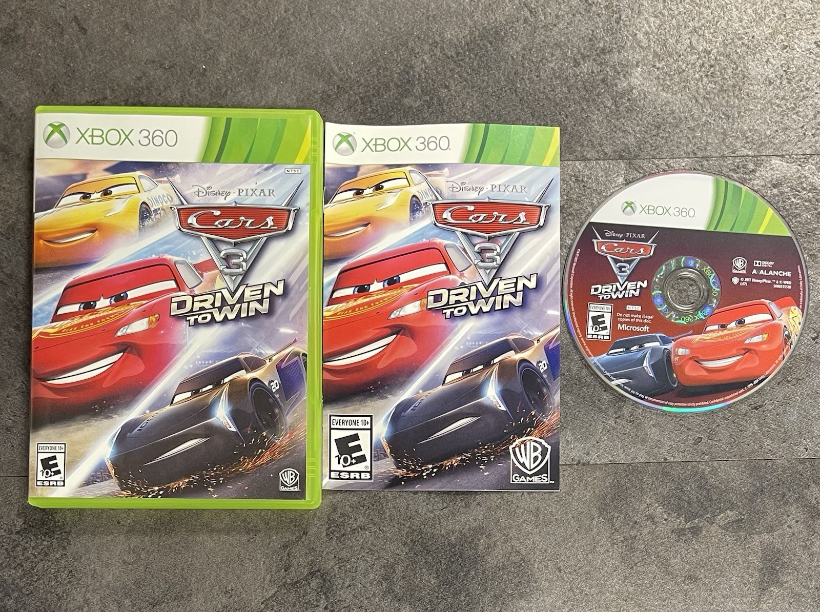 Disney Pixar Cars 3 Driven to Win Microsoft Xbox 360 Complete CIB
