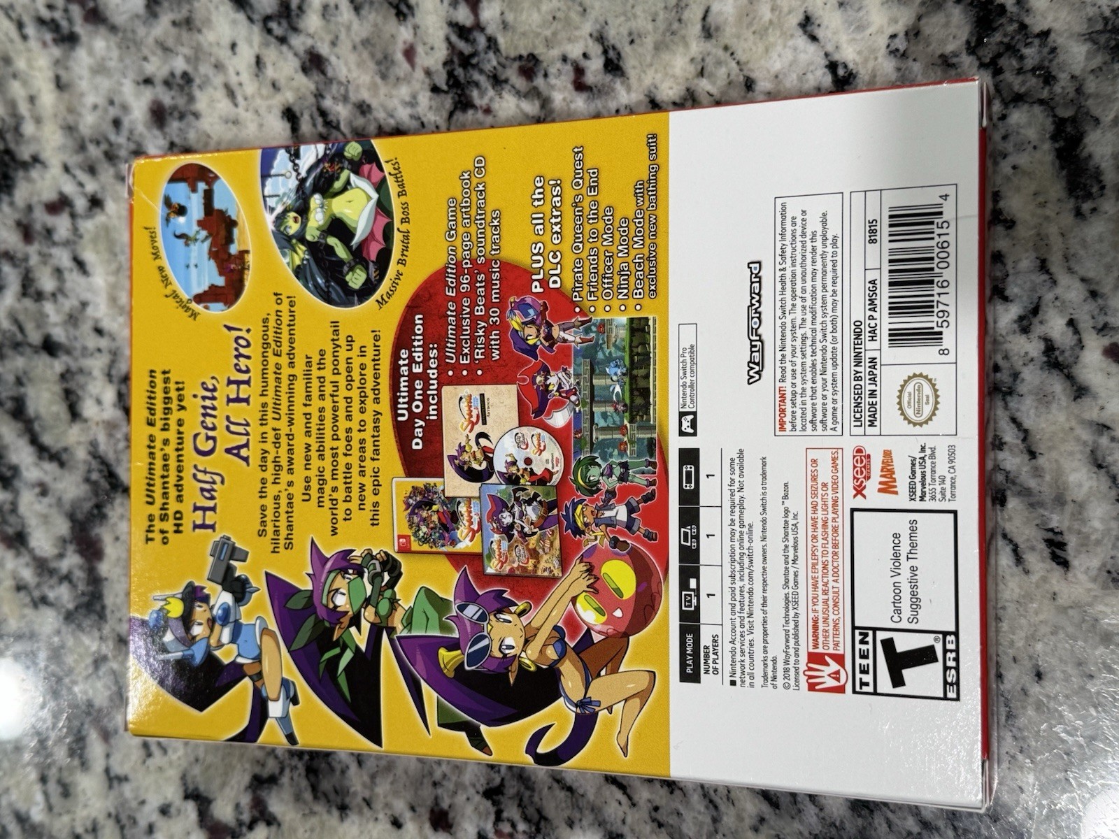 NO GAME Shante: Half-Genie Hero – Ultimate Edition – NSW Switch FREE US SHIP!