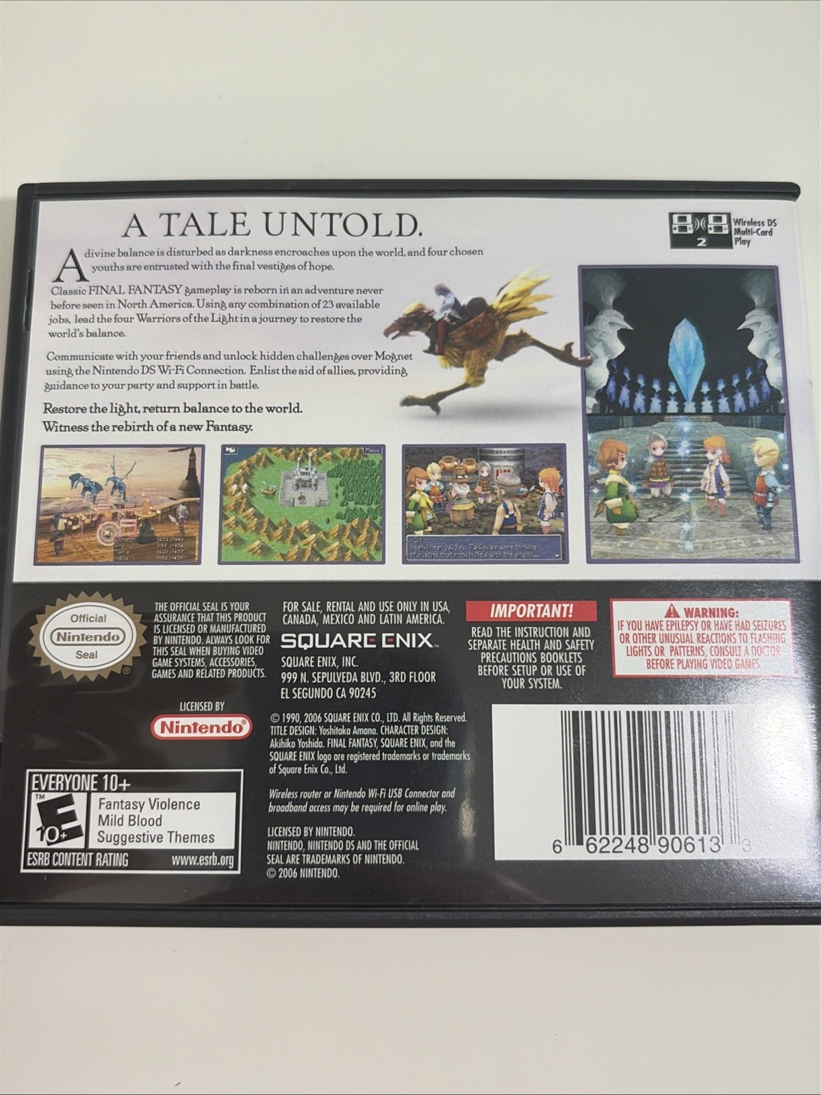 Final Fantasy III & Final Fantasy IV – Nintendo DS Lot – CIB Authentic! Tested!