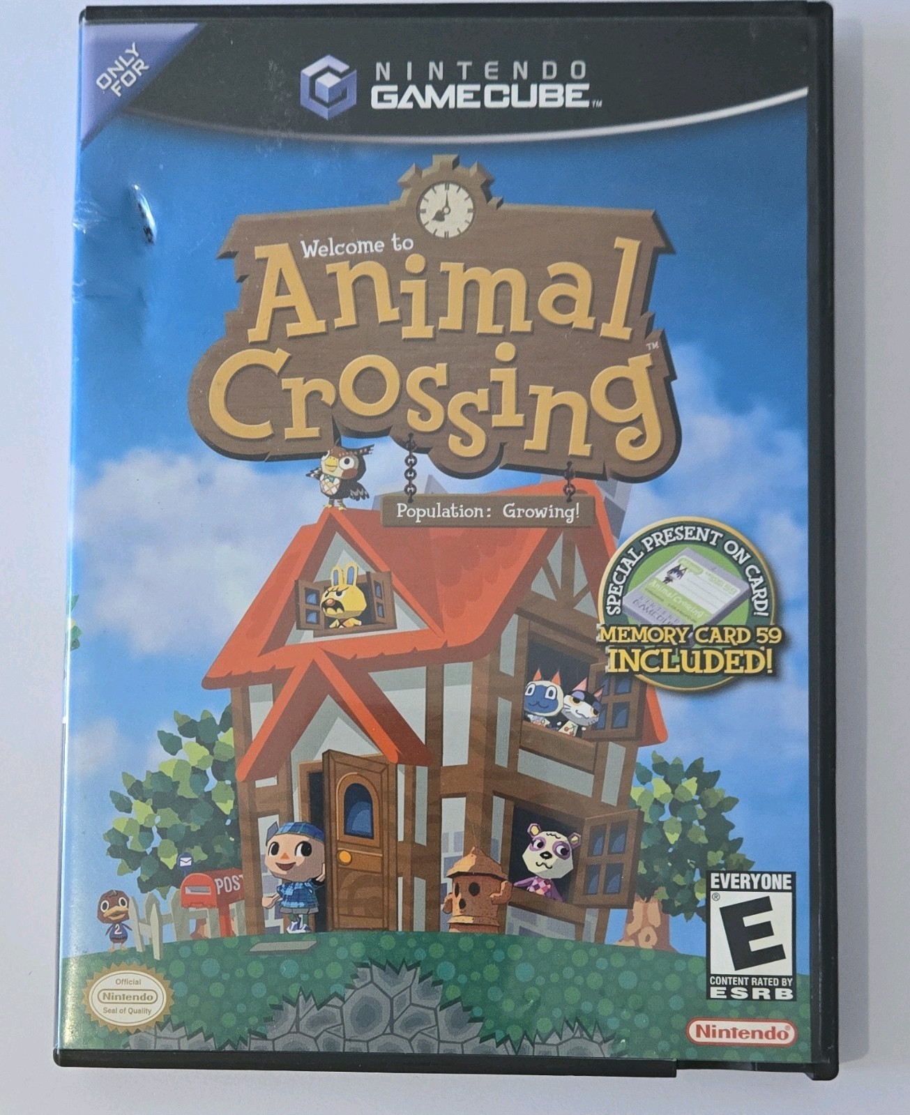 Animal Crossing (Nintendo GameCube, 2002) Complete CIB Memory Card, Tested